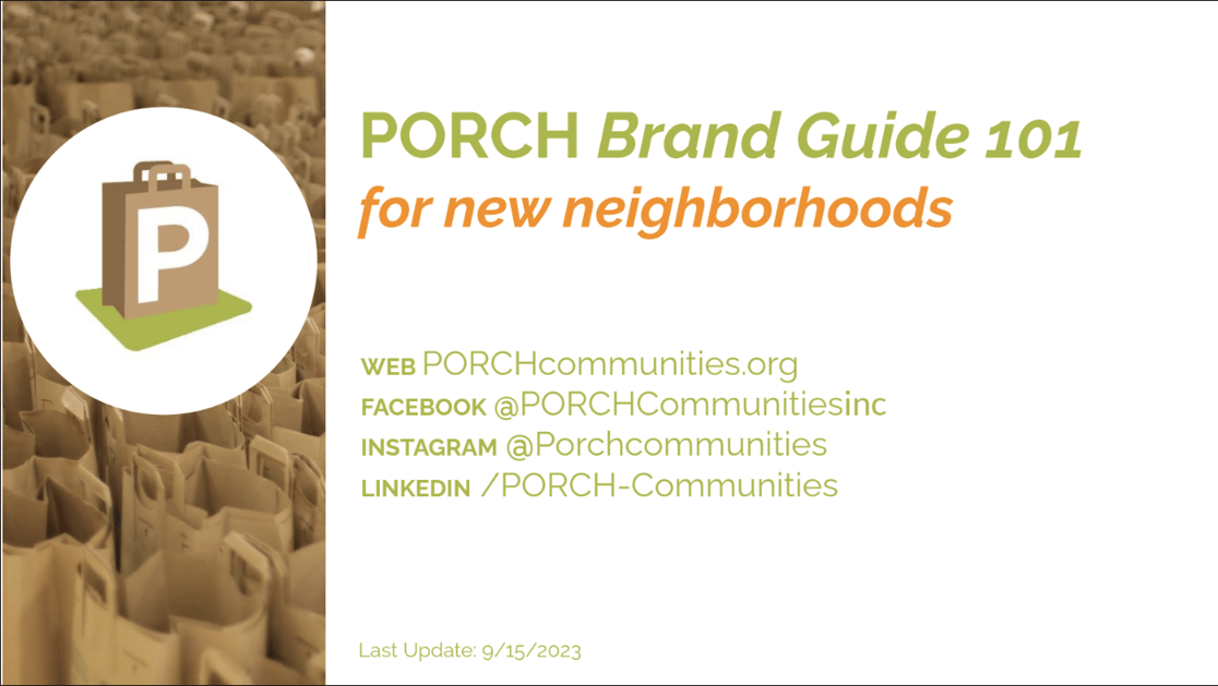 PORCH brand guide